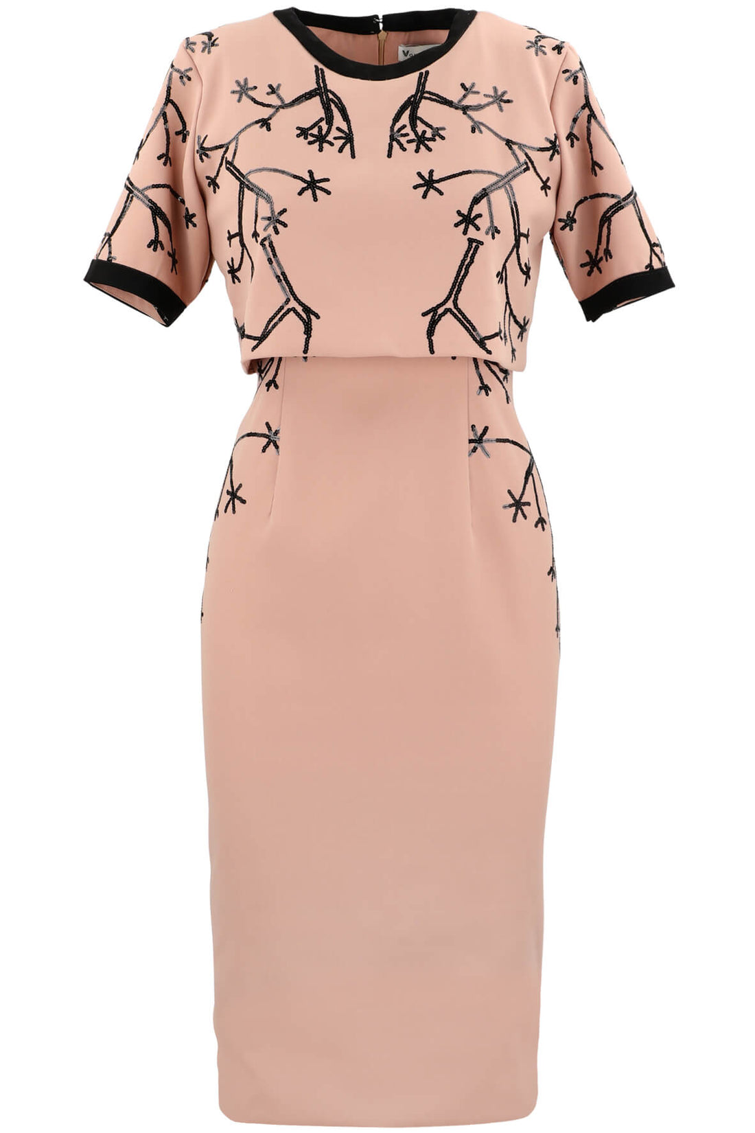 Short Sleeve Beaded Dress