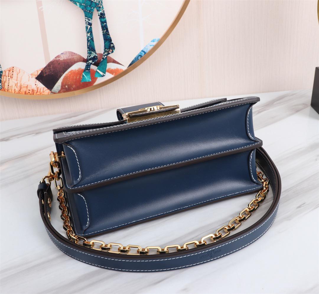 LV Dauphine MM Dtlmim Jacquard Monogram Pattern Navy Blue For Womtlm,  Shoulder And Crossbody Bags 9.8in/25cm LV M59631