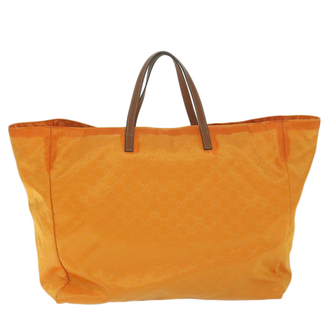 GUCCI GG Canvas Tote Bag Orange 286198 Auth yk10117
