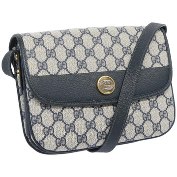 GUCCI GG Supreme Shoulder Bag PVC Navy 001 084 Auth yk10631
