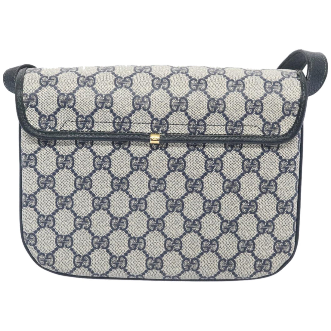 GUCCI GG Supreme Shoulder Bag PVC Navy 001 084 Auth yk10631