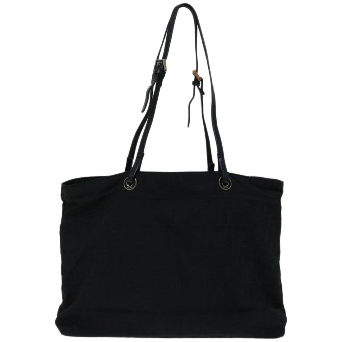 FENDI Zucca Canvas Tote Bag Black Auth yk10976