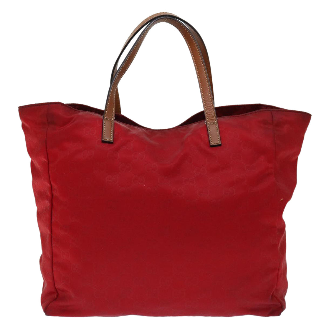 GUCCI GG Canvas Tote Bag Red 282439 Auth yk11310