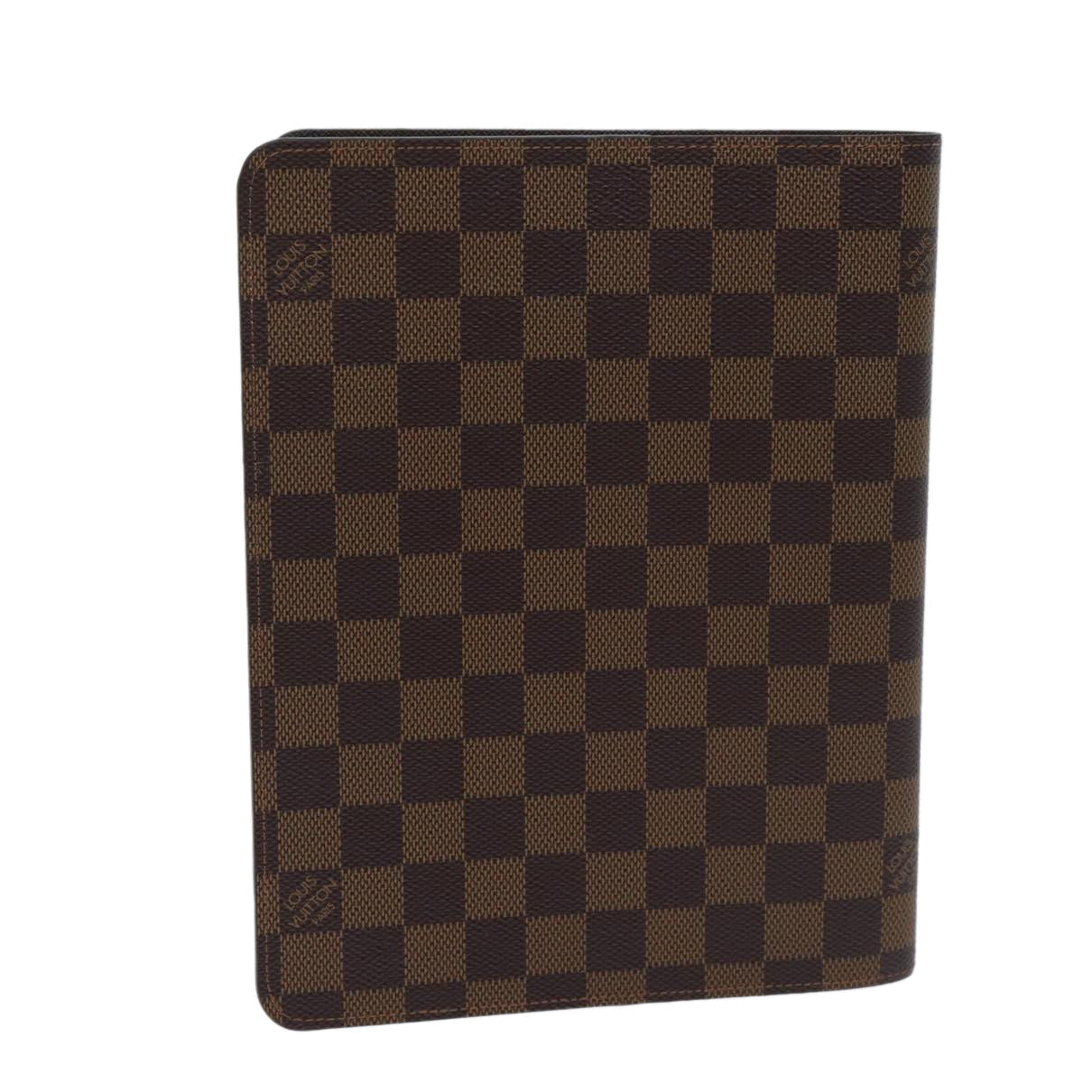 LOUIS VUITTON Damier Ebene Agenda Bureau Day Planner Cover R21065 Auth yk11446