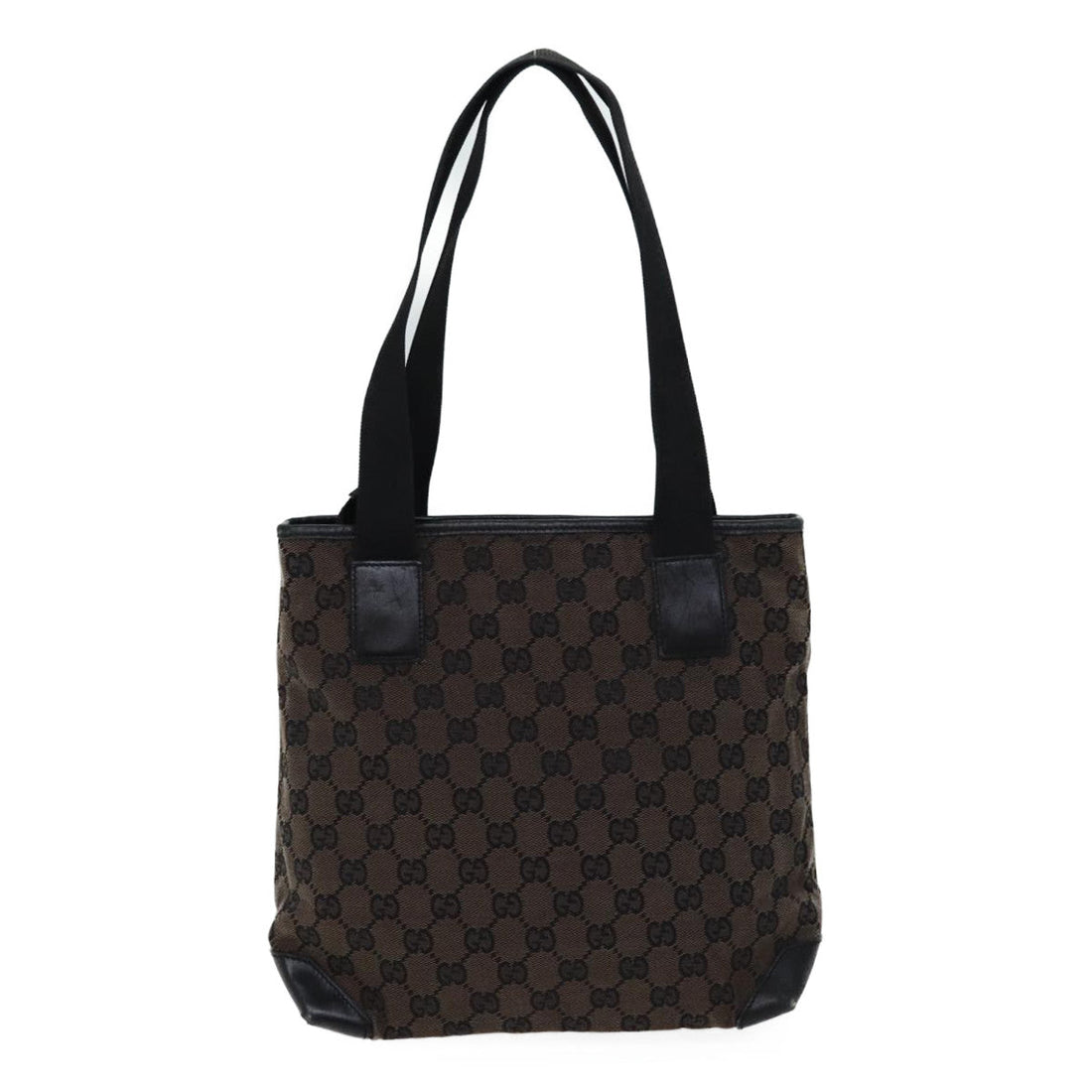 GUCCI GG Canvas Tote Bag Brown 019 0402 Auth yk11958