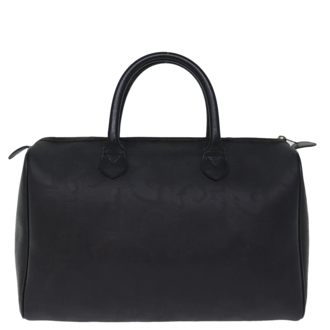 CHRISTIAN DIOR Trotter Canvas Boston Bag Black Auth yk12582