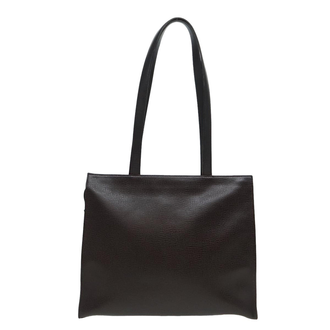 CHRISTIAN DIOR Tote Bag Leather Brown Auth yk13800