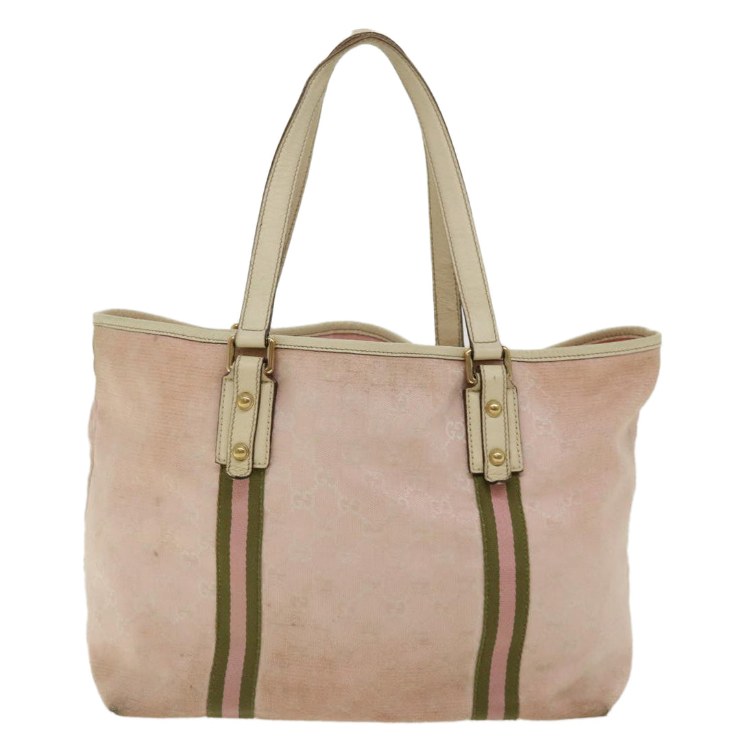 GUCCI GG Canvas Sherry Line Shoulder Bag 2Set Pink Beige  yk5006