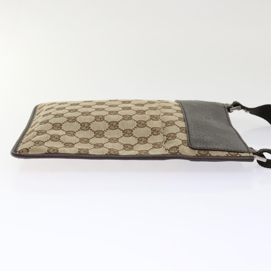 GUCCI GG Canvas Shoulder Bag Leather Beige 27639  yk7751