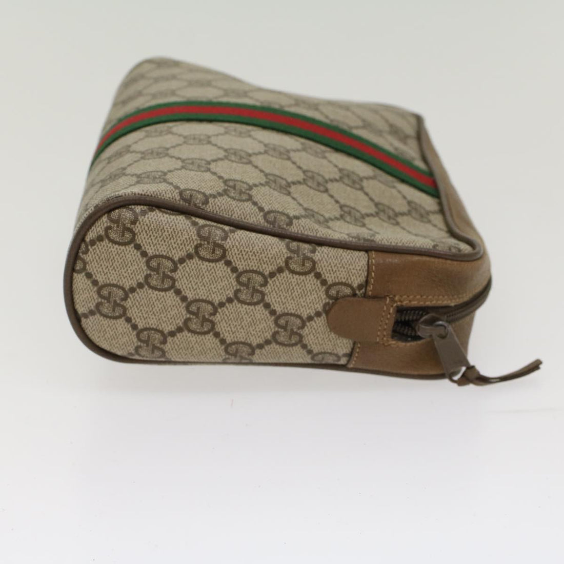 GUCCI GG Canvas Web Sherry Line Clutch Bag Beige Red Green 39.01.012  yk7950