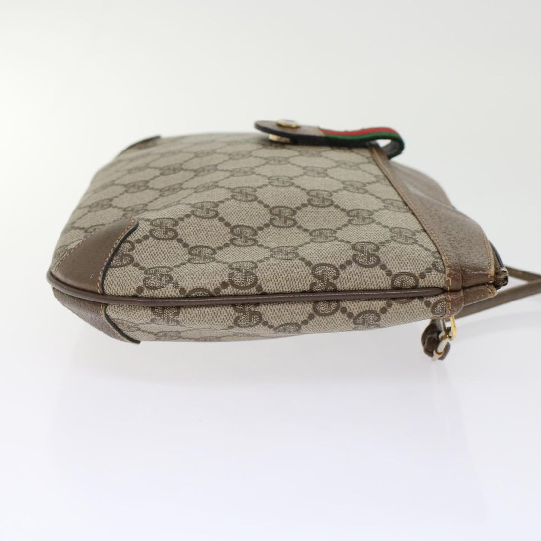 GUCCI GG Canvas Web Sherry Line Shoulder Bag Beige Red 904.02.026  yk7967