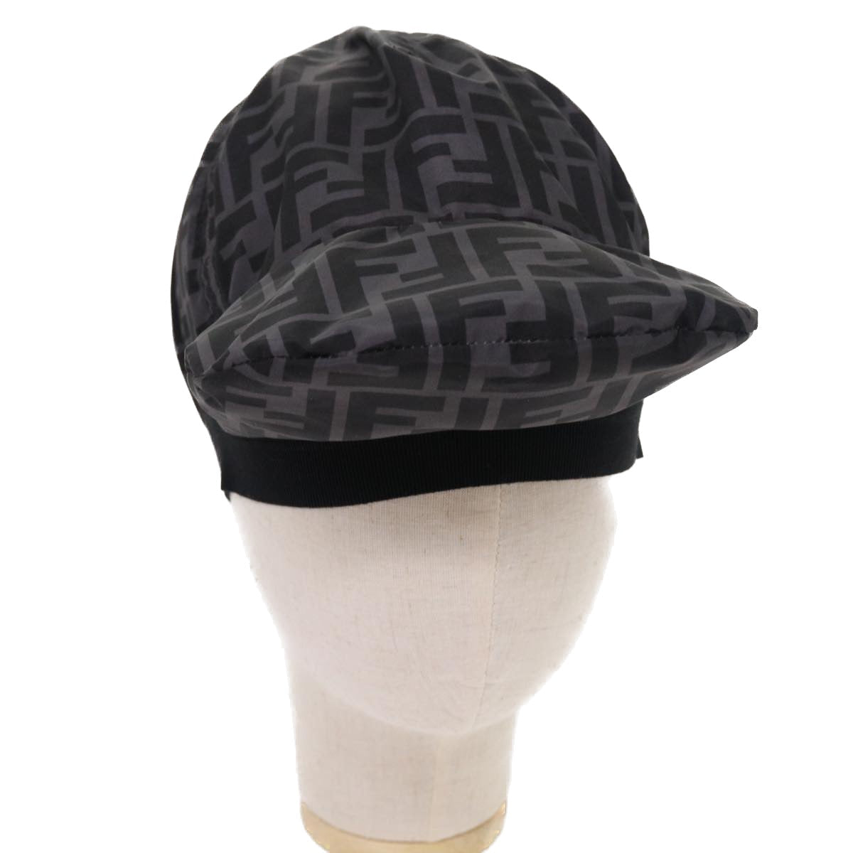 FENDI Zucca Canvas Cap Cover Black Auth yk8556