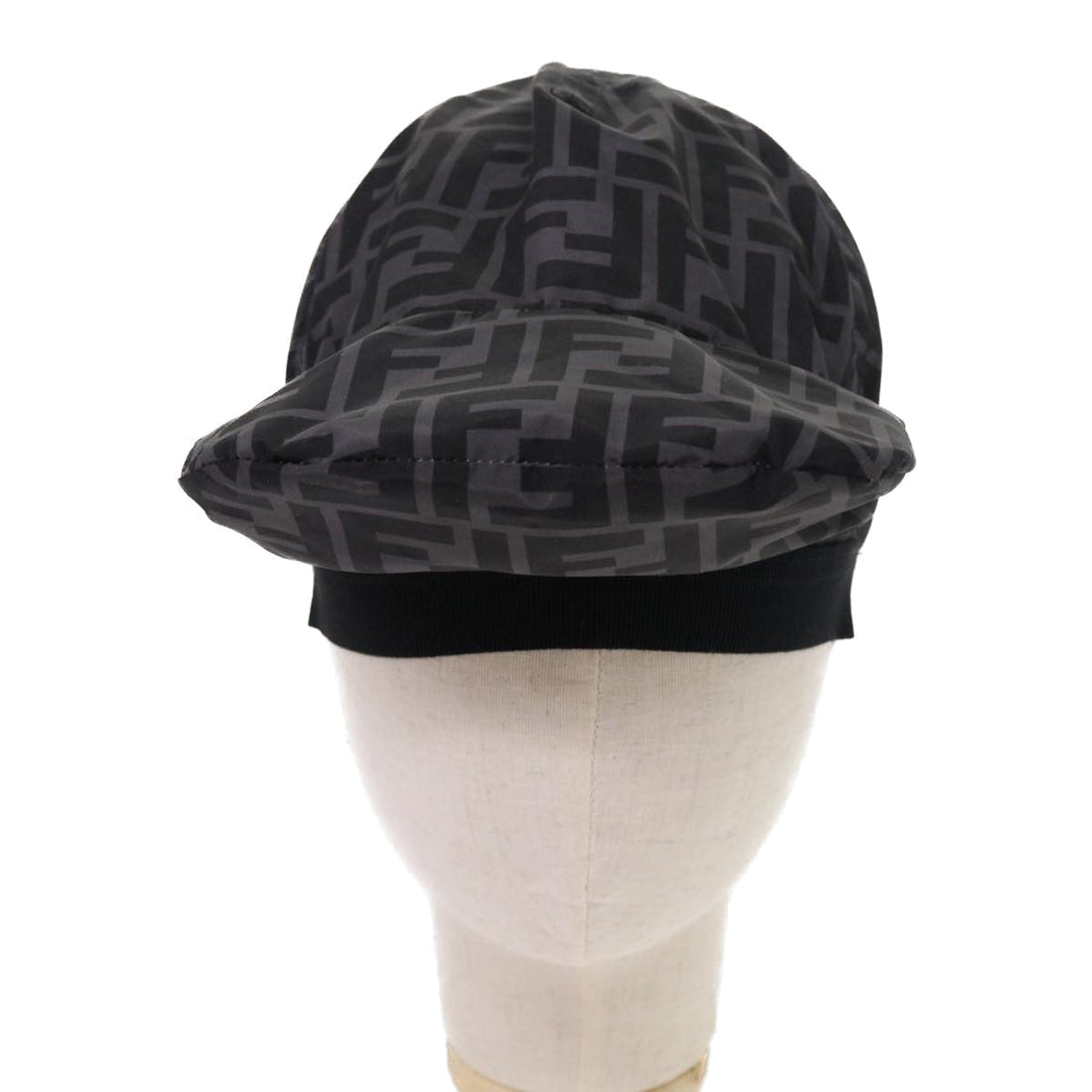 FENDI Zucca Canvas Cap Cover Black Auth yk8556